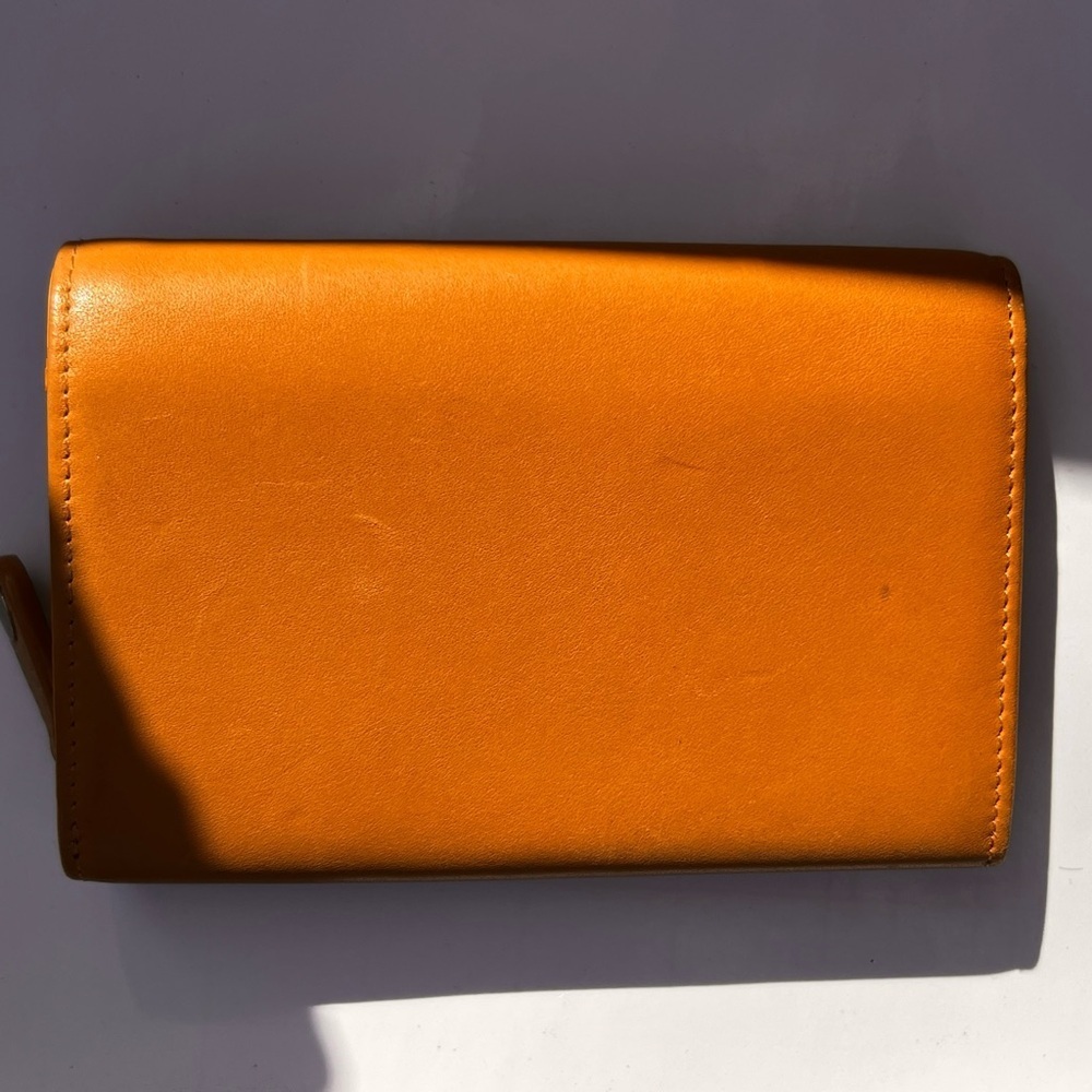 Coach Orange brown butter leather bifold wallet Leather Wallet - Picture 5 of 11